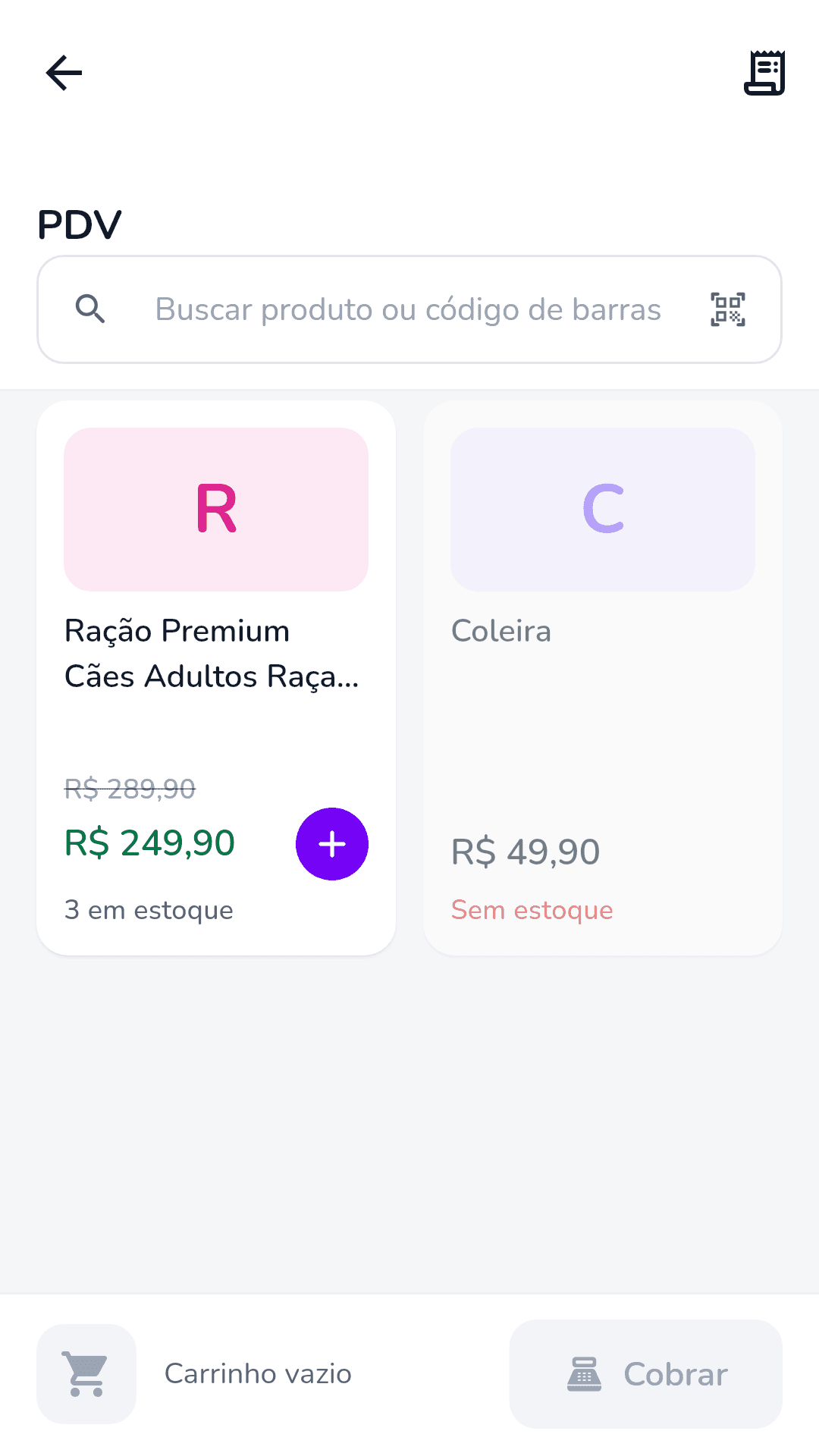 App Gestão Pette: PDV